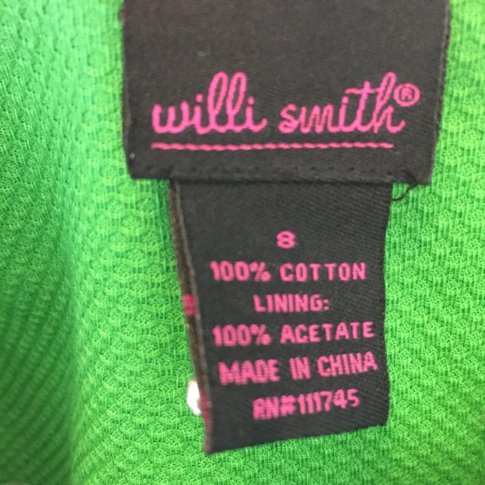 Willi Smith Green and White Backless Dress - Picture 4 of 5